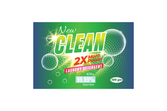 cleaner detergent powder label, cleaning product label, super clean laundry detergent, Laundry detergent product label template. Best for label production, packaging and advertising design