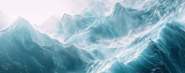 Cool grainy gradient with glacier blue and white, 4K hyperrealistic photo