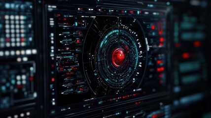 An advanced technological marvel, the detailed digital core is encased in a network of glowing circuits and intricate elements, representing the pinnacle of artificial intelligence.