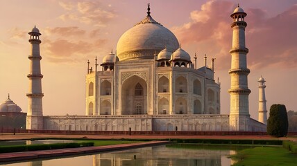 The beauty of the Taj Mahal and the serenity of the reflecting pool create a truly awe-inspiring sight