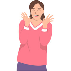 Fototapeta premium Laughing People Character Illustration with Flat Cartoon Concept. Isolated Vector Graphic Design