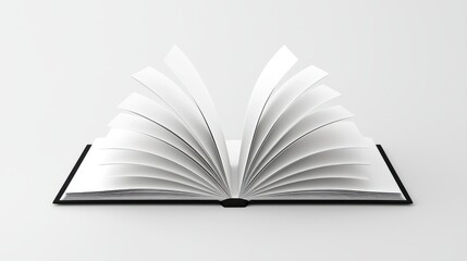 Obraz premium Delicate Elegance - Book with Subtle Page Turn Effect and Textural Design