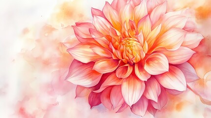Obraz premium pink and yellow dahlia