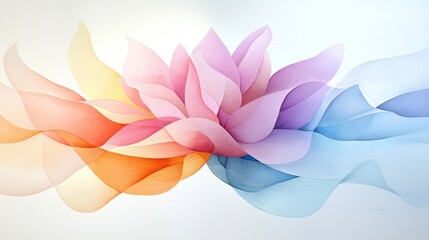 Dreamy Serenity - Ethereal Pastel Painting with Soft Flowing Shapes
