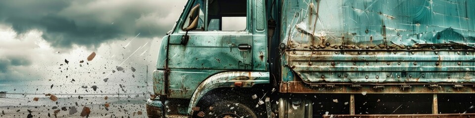 Damaged Delivery Vehicle