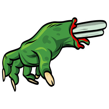 recommend clip art: Zombie Hand Walking Crawling Halloween Illustration