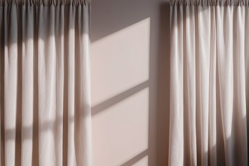 Ethereal Shadow Overlay Effect with Rays and Sheer Curtains in a Seamless Background