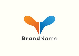Minimalist rabbit logo design template. Modern style rabbit logo