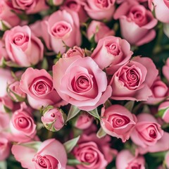 Obraz premium pink roses bouquet