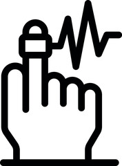 Doctor is taking a patient's pulse using a device on the patient's finger