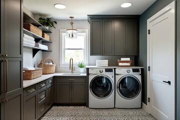 Contemporary Laundry Room Ideas for Stylish Organization and Efficient Appliances
