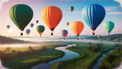Fototapeta premium hot air balloon