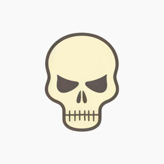 Minimalist skull icon design