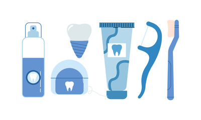 Oral hygiene products and cleaning tools logo