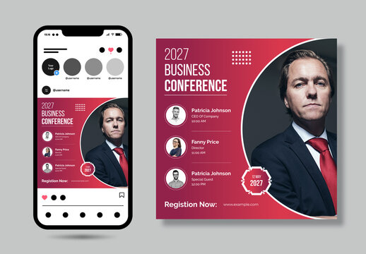 Business Conference Social Media Banner Template