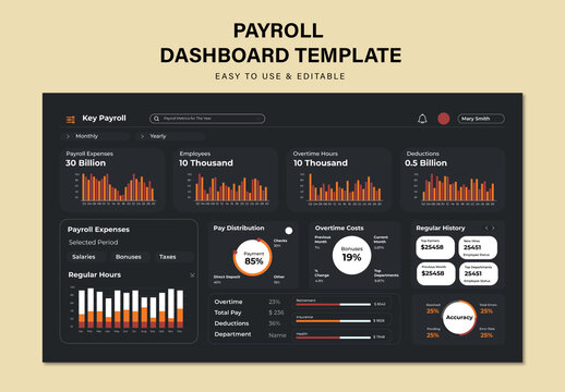 Payroll Dashboard Template