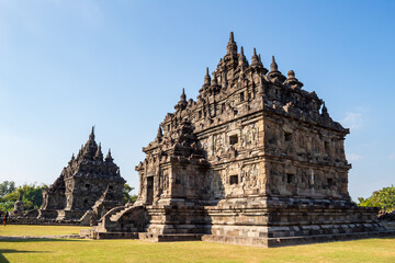 Fototapeta premium Candi Plaosan or Plaosan Temple, is one of the Buddhist temples located in Bugisan village, Prambanan distric, Klaten Regency, Central Java, Indonesia
