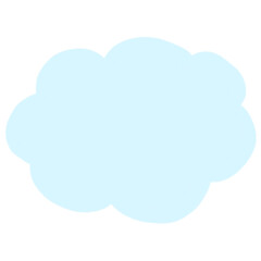 cloud icon, transparent background, blue cloud