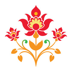 Fototapeta premium Vintage floral ornament vector pack illustration