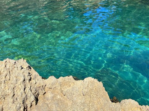Cliff in the sea.