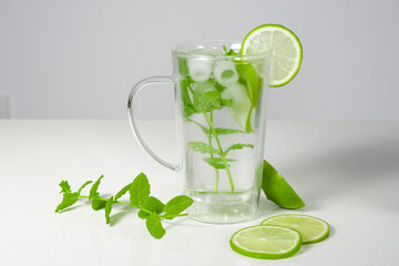Chilled lemonmint water