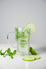 Chilled lemonmint water