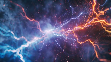 Fototapeta premium electric lighting, abstract electrical background