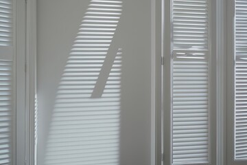 Obraz premium Elegant Shadow Overlay on Clean Background with Decorative Blinds Effect