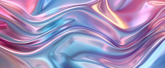 Fototapeta premium Abstract liquid wave wallpaper ,abstract background of blue and purple silk fabric with some smooth folds in it,abstract background with smooth lines in blue, purple and yellow colors