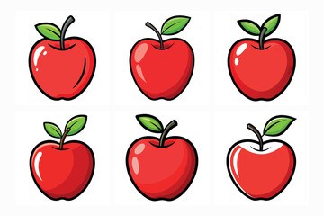 Creative Apple icon line art Vector Art Illustration