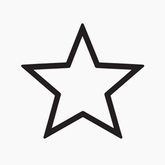 Obraz premium Simple black star outline