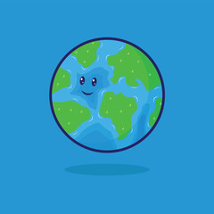 Vector Illustration of Earth Character