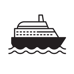 Fototapeta premium Cruise Ship for Transportation Icon