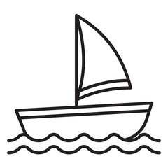 Sail Boat for Transportation Icon