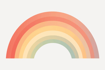 Colorful pastel rainbow illustration