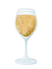 An Elegant Glass Brimming with a Creamy and Delicious Beverage Ready to Be Enjoyed