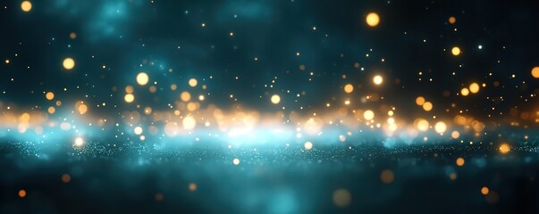 Fototapeta premium Vibrant cosmic background featuring glowing particles and ethereal lights, perfect for artistic or sci-fi themes.