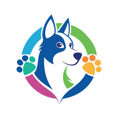 Dog  logo design vector illustration 