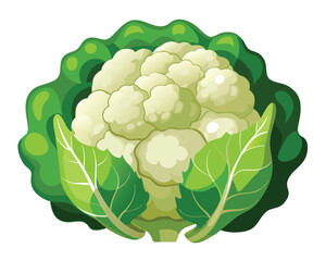 Cauliflower vector illustration on white background