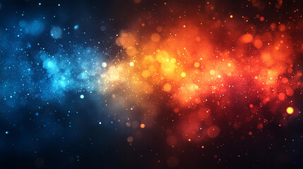 Naklejka premium blur of orange and blue gradient background, symbolizing creativity and transformation, with soft transitions representing fluidity and change in visual design