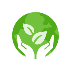 Sustainability Earth Hand Care Logo Icons