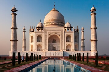 Fototapeta premium Taj Mahal Agra Timeless Beauty Merging Traditional and Modern Artistic Styles