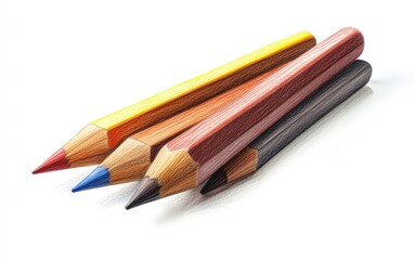 Fototapeta premium A vibrant collection of colored pencils arranged artistically for creative projects and artistic expression.