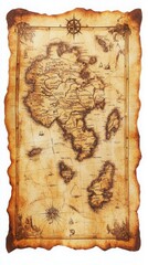An antique map depicting Africa with intricate details, perfect for adventure-themed projects or historical studies.