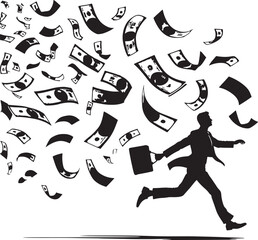 Money Silhouette Vector Illustration