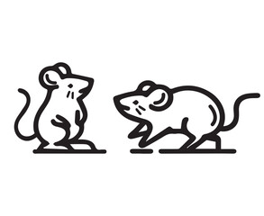Rat icon art vector illustration