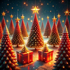 christmas tree and gifts