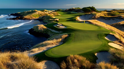 Landscape design model, golf course, links style