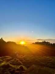 sunset over the mountains