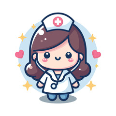 A nurse with a stethoscope around her neck